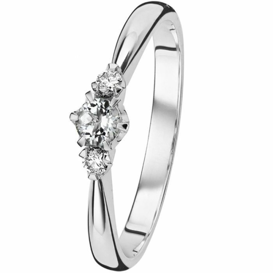Korut Kohinoor  | Kohinoor Helene Timanttisormus Valkokulta 033-236Vt-06